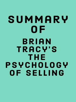 cover image of Summary of Brian Tracy's the Psychology of Selling